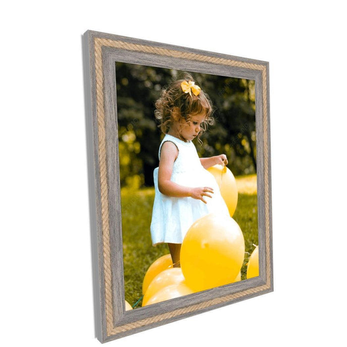 Coastal Distressed White W\ash Nautic Rope Picture Frames — Modern ...