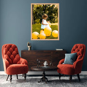 Natural 13x45 Wood Picture Frame with Real Glass - Maple Light Wood Wall Frame