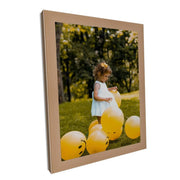 Natural 28x6 Wood Picture Frame Acrylic Glass - Light Wood Frame