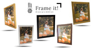Large Natural 36x36 Wood Picture Frame Acrylic Glass - Light Wooden Poster Frame