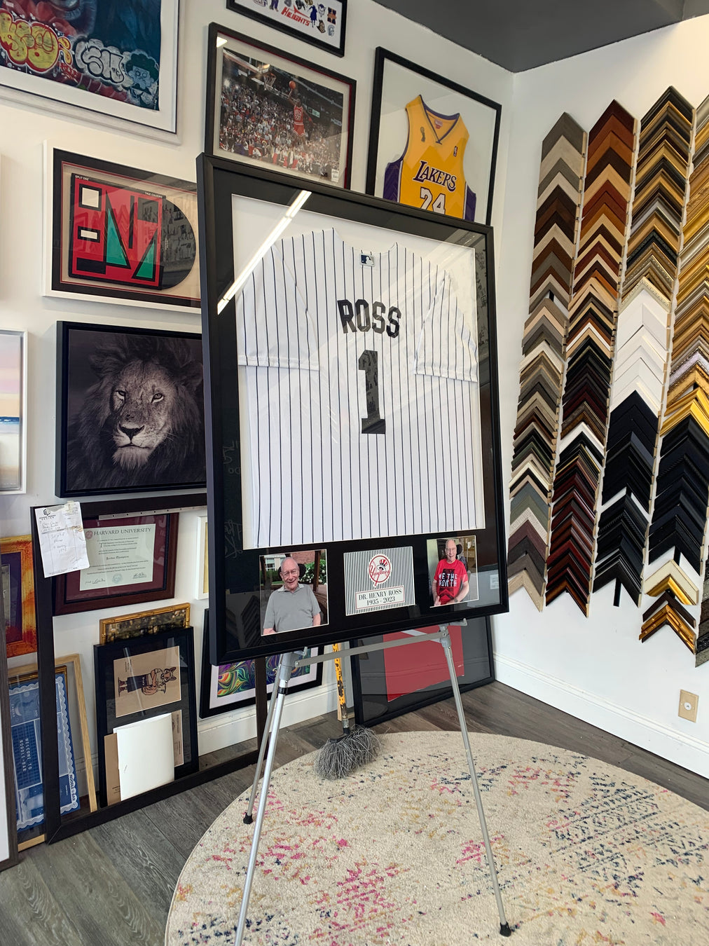 Custom garment shadow box framing at our New Jersey frame shop