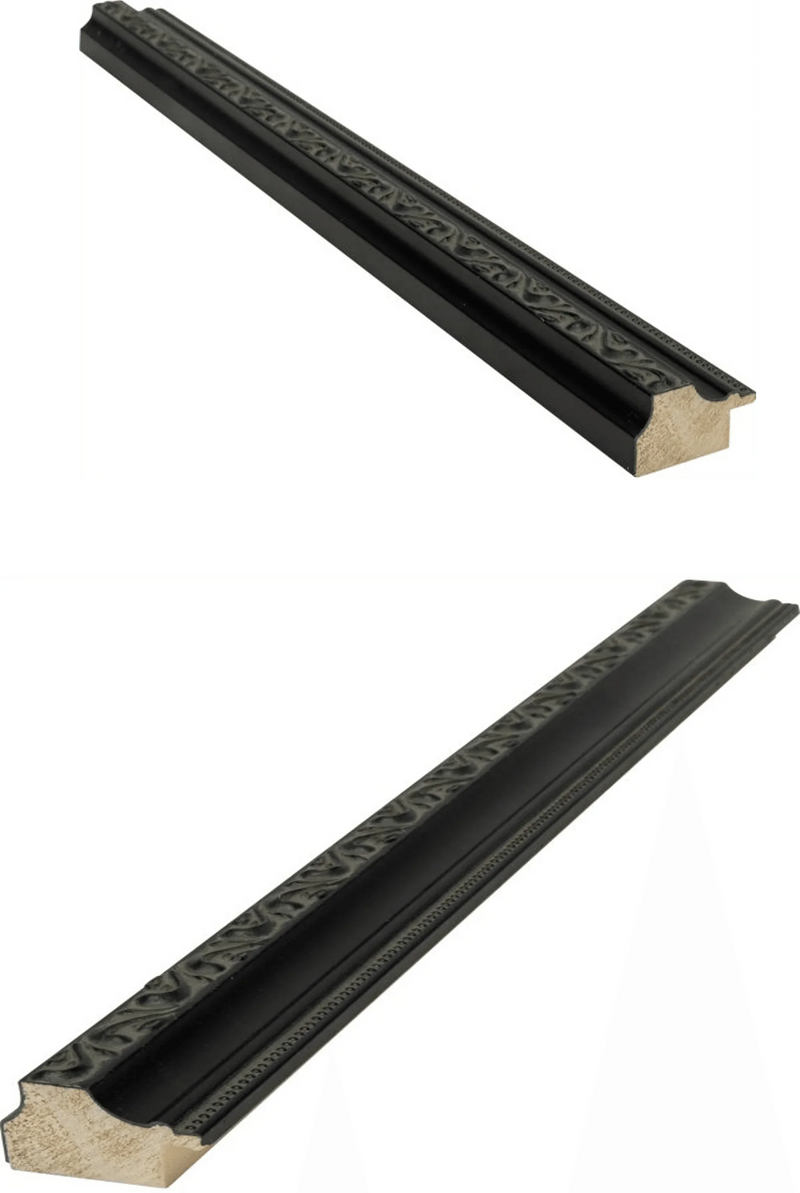 Ornate Antique Black Picture Frame with Beads - Modern Memory Design Picture frames - New Jersey Frame shop custom framing