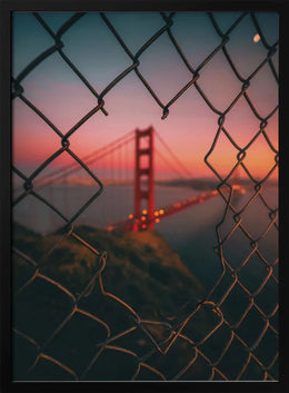 Golden Gate Caged Framed Art David George | Home or Office Art