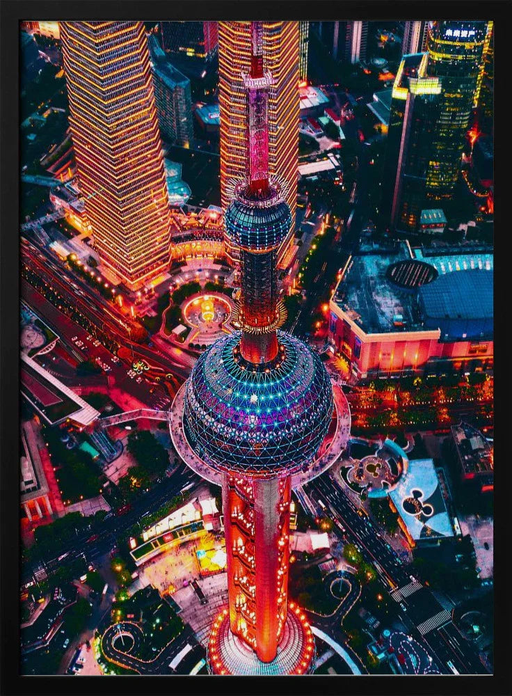 Oriental Pearl Tower Framed Art Carmine Chiriacò | Home or Office Art