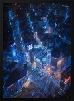 Flying Shibuya Framed Art Javier de la Torre | Home or Office Art