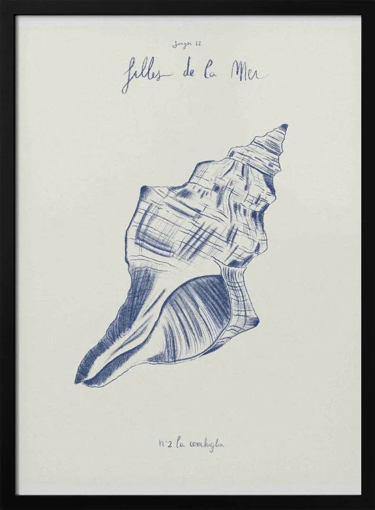 Filles de la mer n.2 - La conchiglia - Giulia Mora Framed Art | Home or Office Art