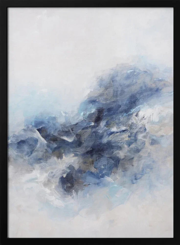 Expressionist Blue Abstract - Françoise Wattré Framed Art | Home or Office Art