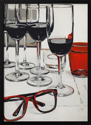 Still Life With Red Glasses - Treechild Framed Art | Home or Office Art