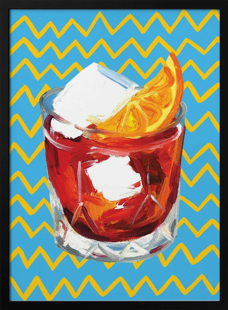 Negroni Blue - Alice Straker Framed Art | Home or Office Art