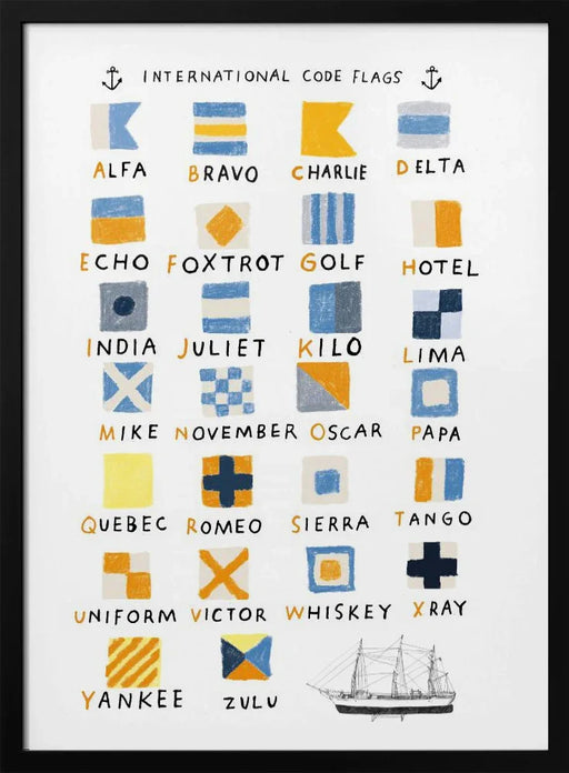 Nautical Flags - Hanna Melin Framed Art | Home or Office Art