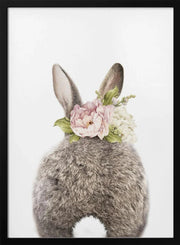 Floral Bunny Back Framed Art Lola Peacock | Home or Office Art