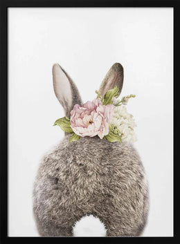 Floral Bunny Back Framed Art Lola Peacock | Home or Office Art