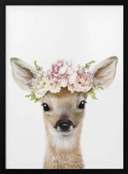 Floral Baby Deer Framed Art Lola Peacock | Home or Office Art