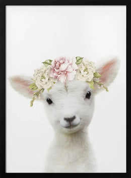 Floral Baby Sheep Framed Art Lola Peacock | Home or Office Art