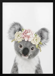 Floral Baby Koala Framed Art Lola Peacock | Home or Office Art