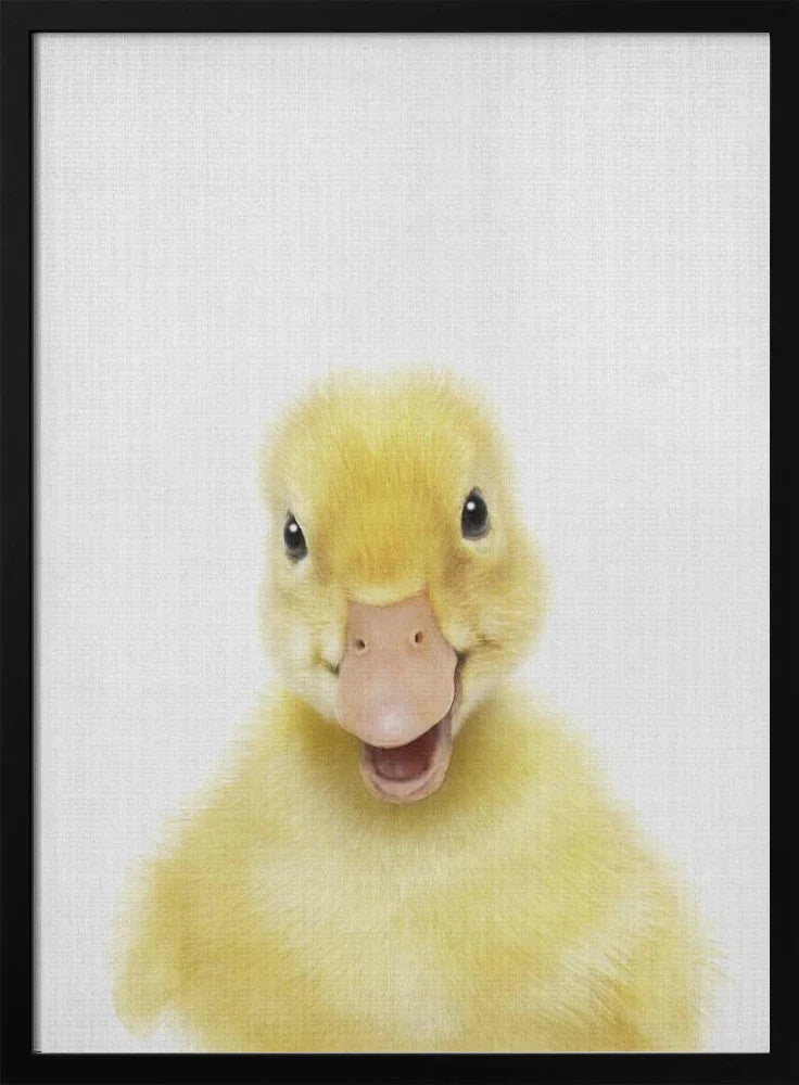 Peekaboo Baby Duck Framed Art Lola Peacock | Home or Office Art