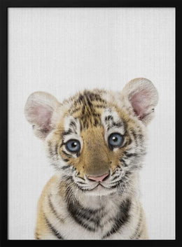 Peekaboo Baby Tiger Framed Art Lola Peacock | Home or Office Art