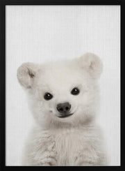 Peekaboo Baby Polar Bear Framed Art Lola Peacock | Home or Office Art