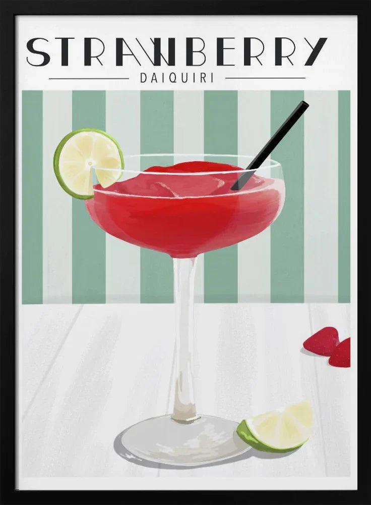 Strawberry Daiquiri - ByKammille Framed Art | Home or Office Art