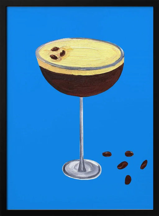 Espresso Martini Blue - Alice Straker Framed Art | Home or Office Art