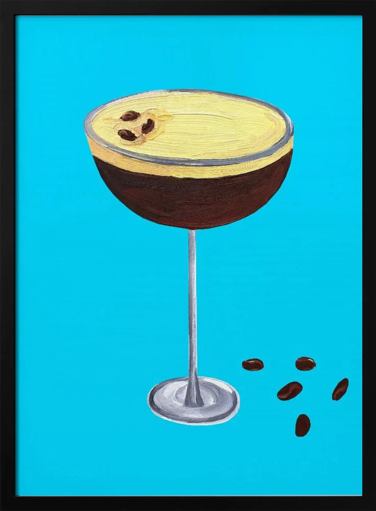 Espresso Martini Sky Blue - Alice Straker Framed Art | Home or Office Art