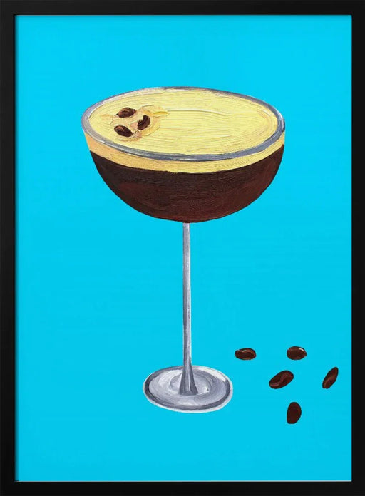 Espresso Martini Sky Blue - Alice Straker Framed Art | Home or Office Art