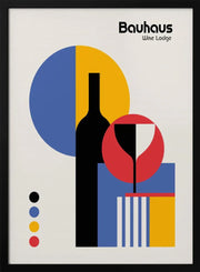 Bauhaus Wine Lodge - Retrodrome Framed Art | Home or Office Art
