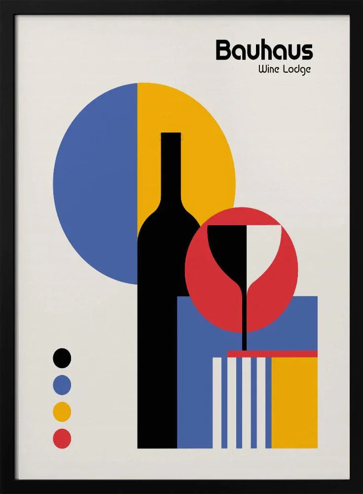 Bauhaus Wine Lodge - Retrodrome Framed Art | Home or Office Art