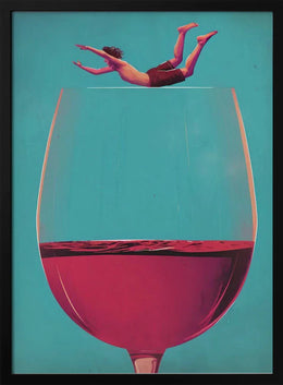Wine Dive - Andreas Magnusson Framed Art | Home or Office Art