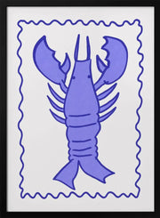 Purple Lobster Stamp - Athene Fritsch Framed Art | Home or Office Art