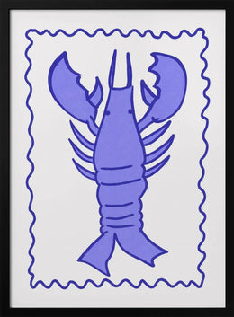 Purple Lobster Stamp - Athene Fritsch Framed Art | Home or Office Art