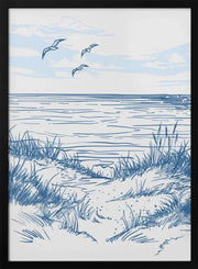 Seascape Sketch - Jolly and Dash Framed Art | Home or Office Art