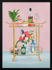 Bar Cart - Petra Lizde Framed Art | Home or Office Art