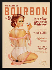 Babes of Bourbon Vol 9 Vintage Whiskey Pinup - The Whiskey Ginger Framed Art | Home or Office Art