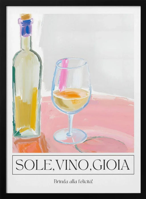 Sole, vino, gioia - Ohkimiko Framed Art | Home or Office Art