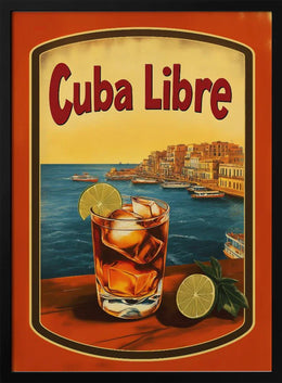 Cuba Libre Vintage Commercial - Andreas Magnusson Framed Art | Home or Office Art