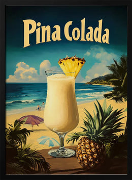 Pina Colada Vintage - Andreas Magnusson Framed Art | Home or Office Art