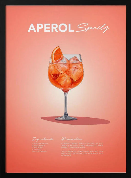 Aperol Spritz Recipe - Andreas Magnusson Framed Art | Home or Office Art