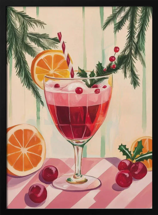 Christmas Red Cocktail - Melloi Art Prints Framed Art | Home or Office Art