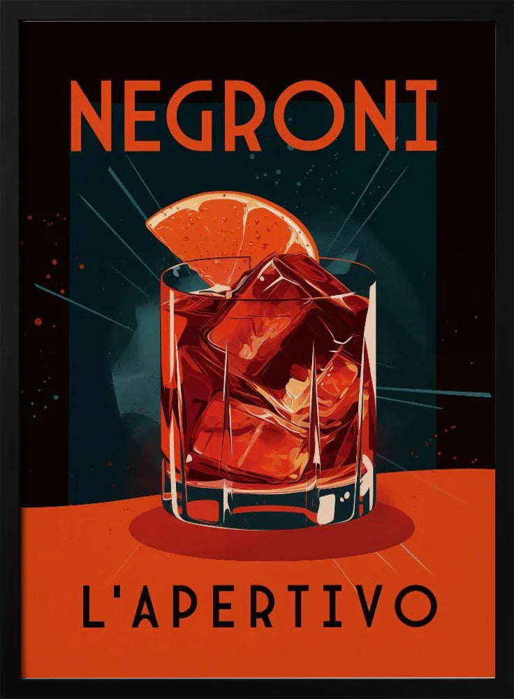 Negroni L' Apertivo - Andreas Magnusson Framed Art | Home or Office Art