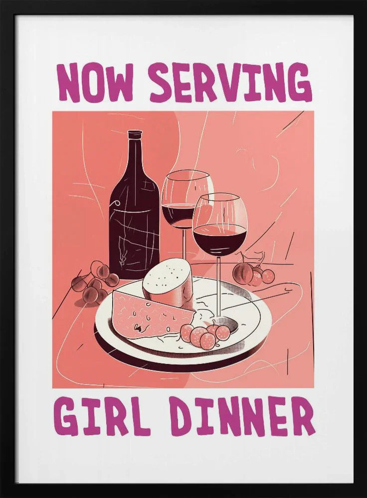 Girl Dinner No 1 - Andreas Magnusson Framed Art | Home or Office Art