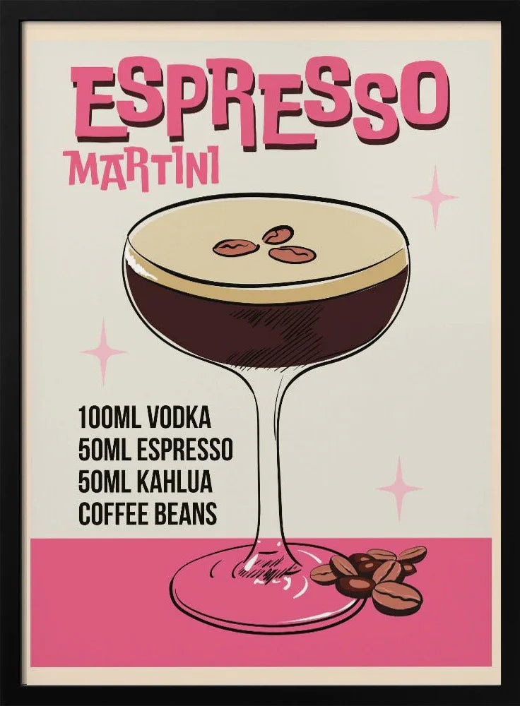 Espresso Martini - WallChart Art Studio Framed Art | Home or Office Art