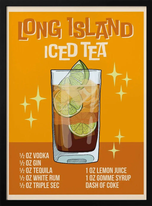Long Island Iced Tea - WallChart Art Studio Framed Art | Home or Office Art
