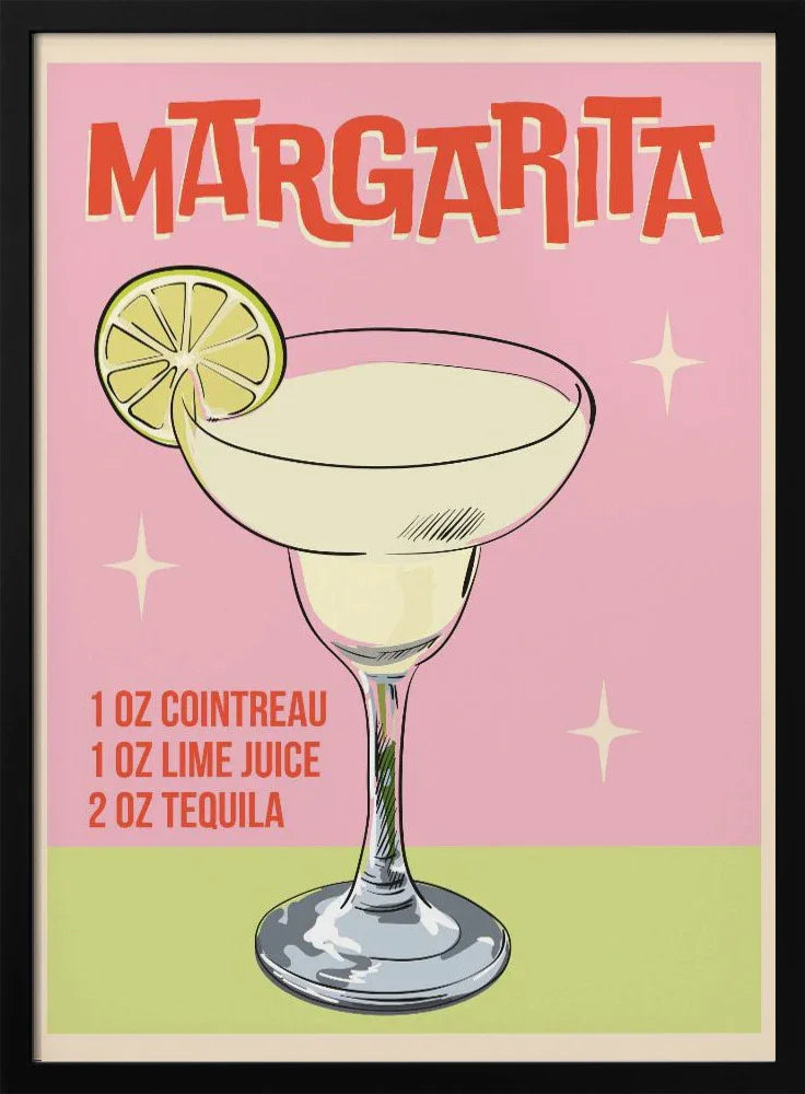 Margarita Cocktail - WallChart Art Studio Framed Art | Home or Office Art