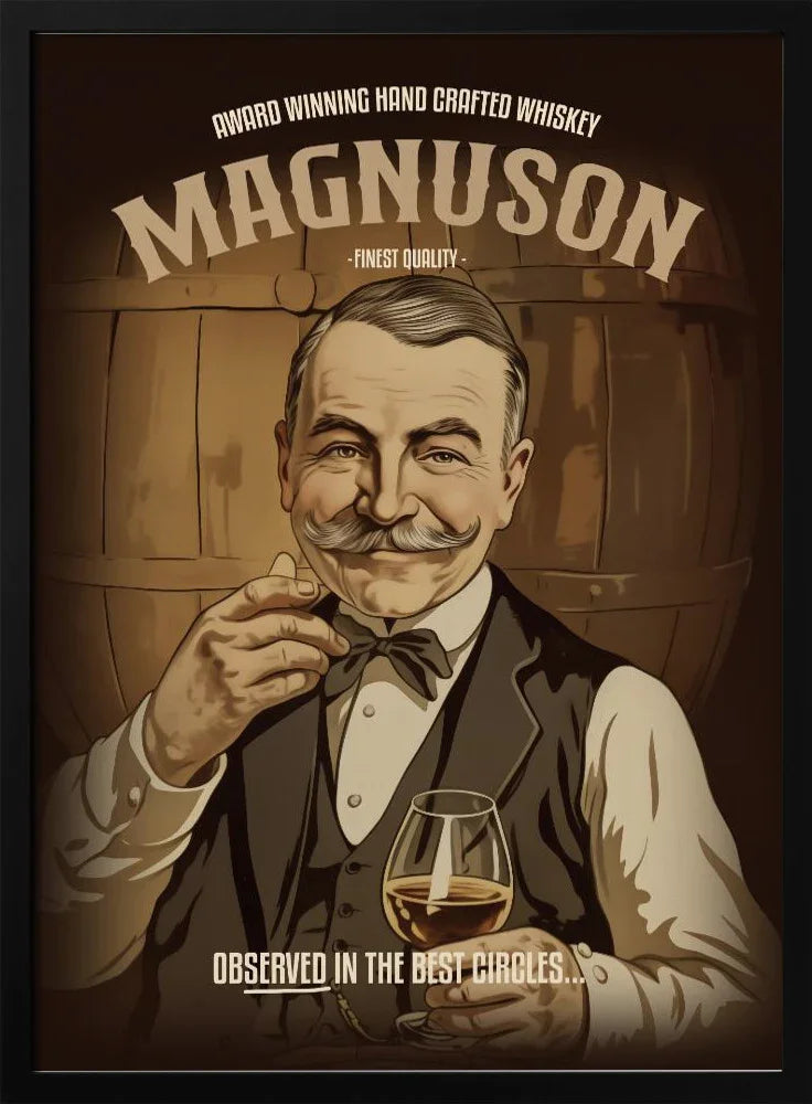 Magnuson Whiskey - Andreas Magnusson Framed Art | Home or Office Art