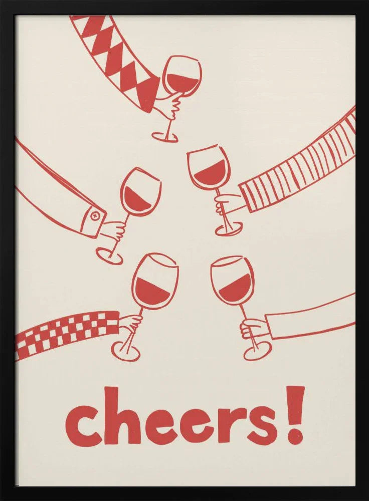 Cheers! Wine Celebration - Rio Soléy Framed Art | Home or Office Art