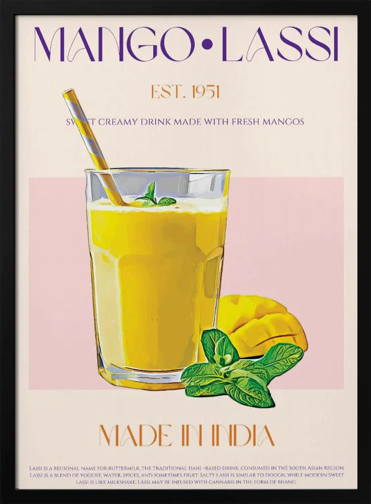 Mango Lassi Delight - Nazma Khokhar Framed Art | Home or Office Art
