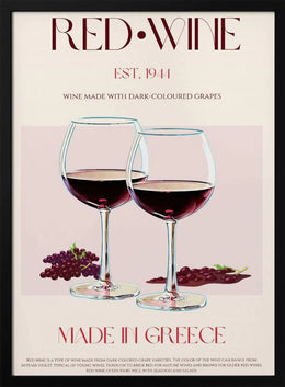 Greek Wine Elegance - Nazma Khokhar Framed Art | Home or Office Art