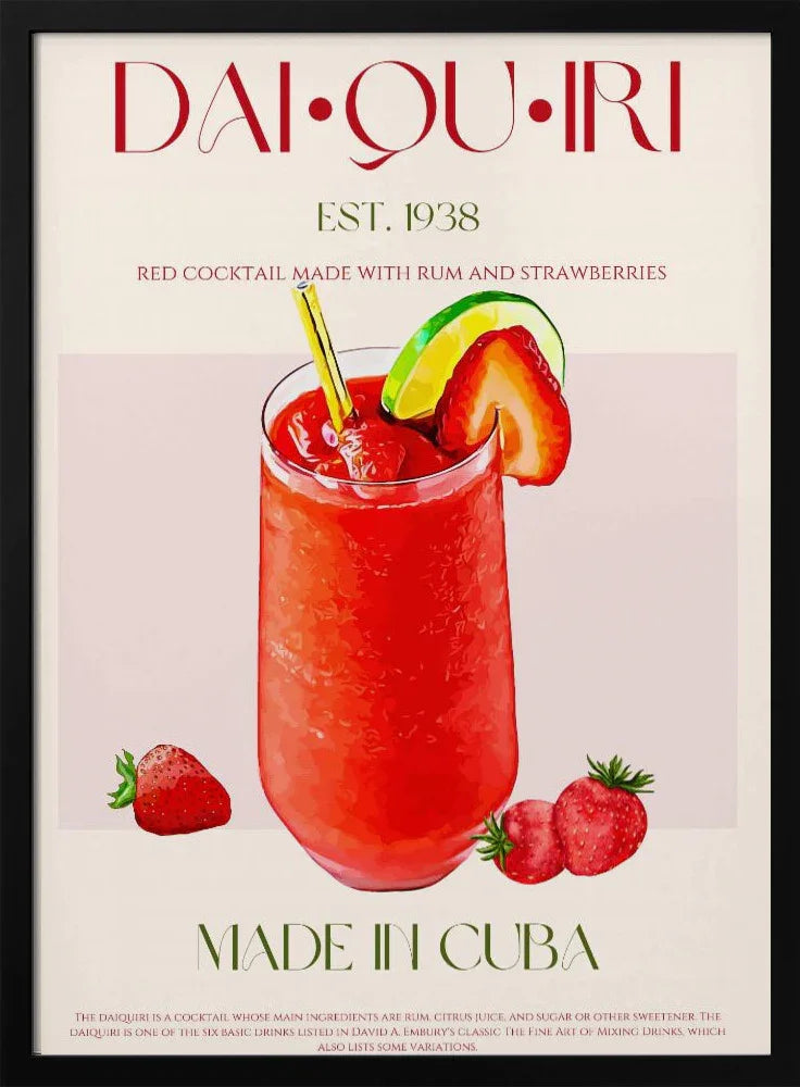 Cuban Daiquiri Delight - Nazma Khokhar Framed Art | Home or Office Art