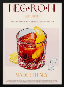 Negroni Delight - Nazma Khokhar Framed Art | Home or Office Art